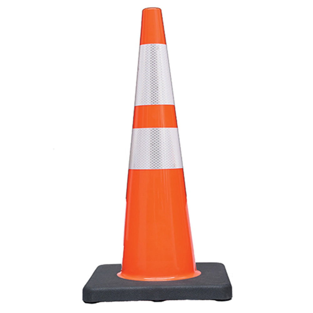 Traffic Cone 28" Orange 7 lbs. Reflective Collar 4" and 6" Slim Line Cortina