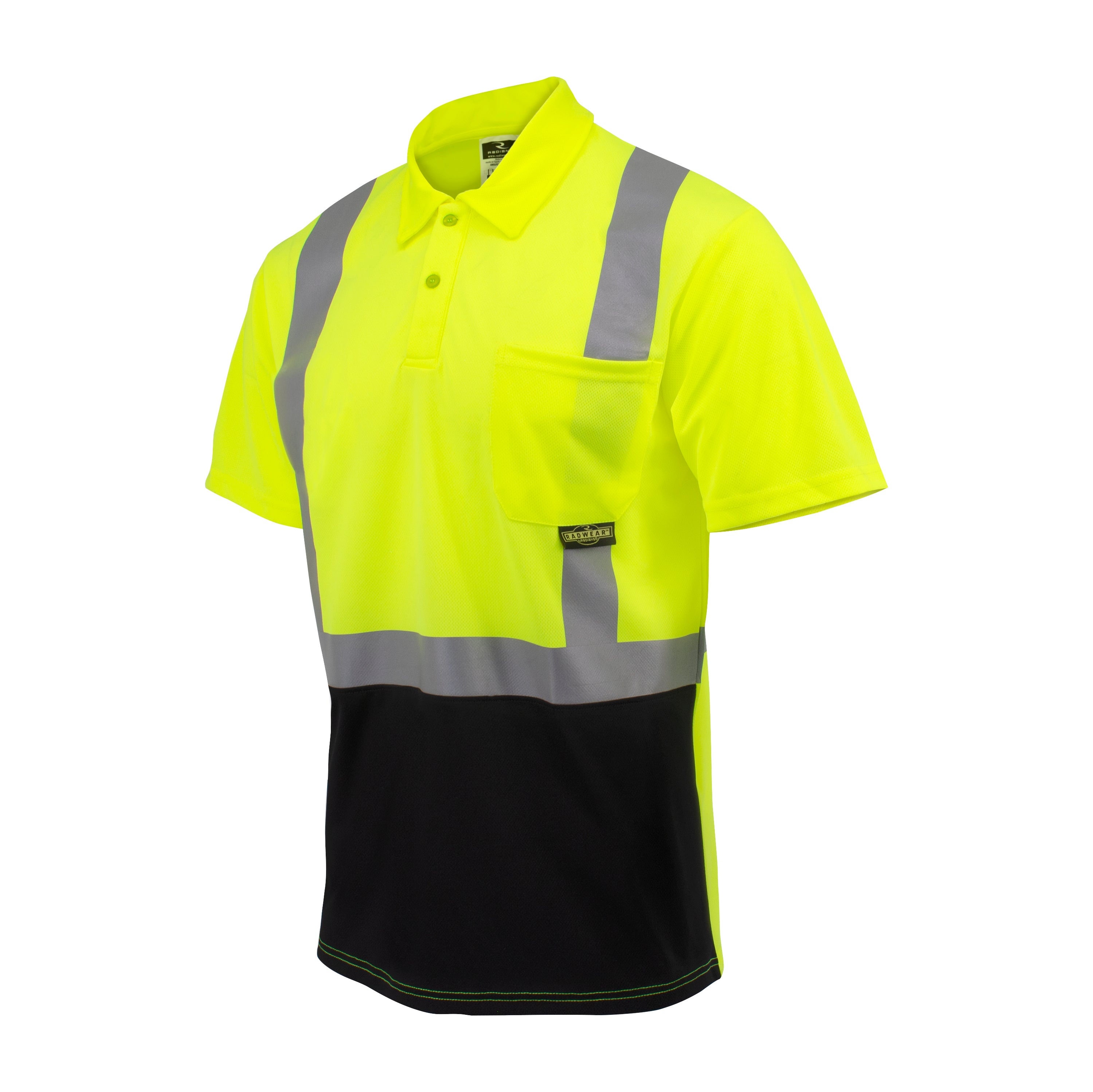 ST12B Class 2 High Visibility Color Blocked Safety Short Sleeve Polo Shirt