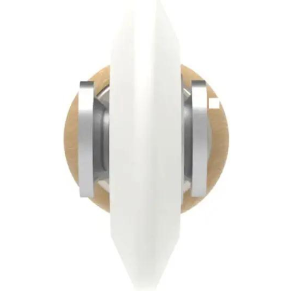 Everhard V-Detailer Roller | 2"x 7/16" Single End Nylon Roller With Rounded Edge | Wood Handle