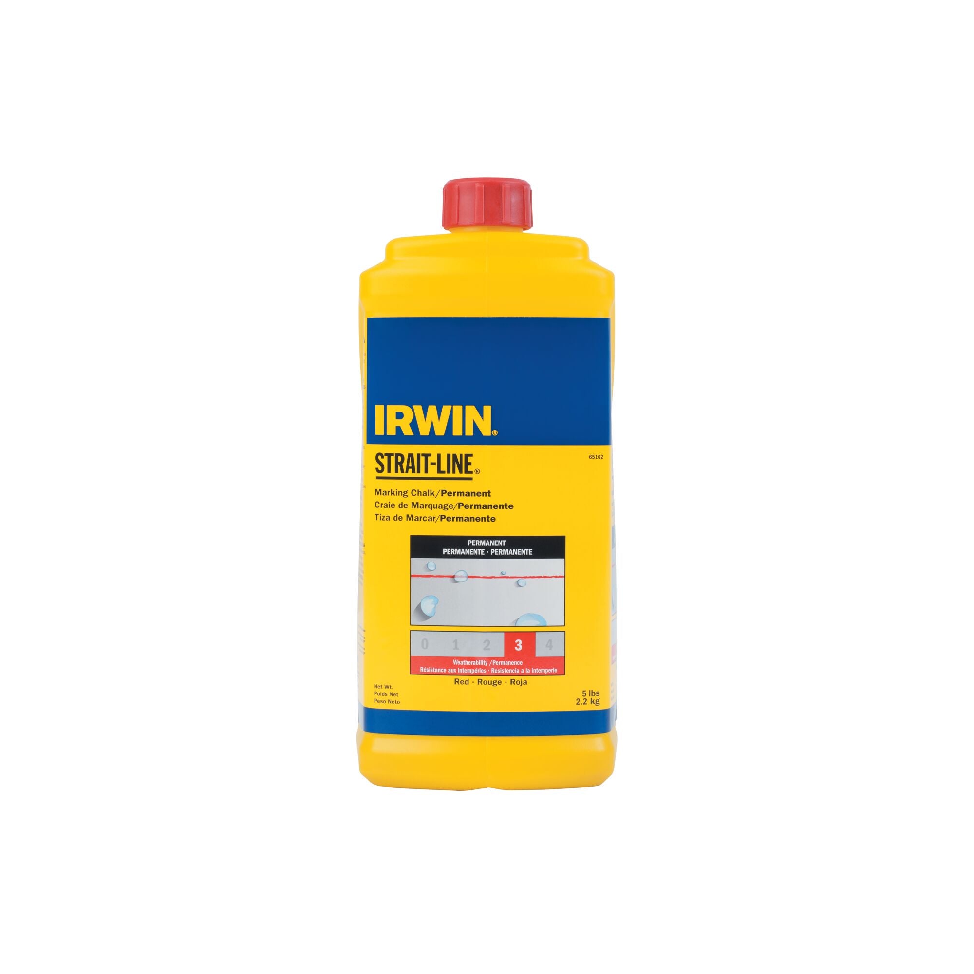 Irwin 65102 Red Permanent Chalk 5 Lb