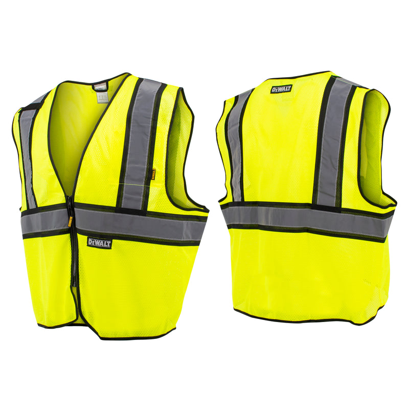 DSV221 Class 2 Contrasting Trim Economy Mesh Vest