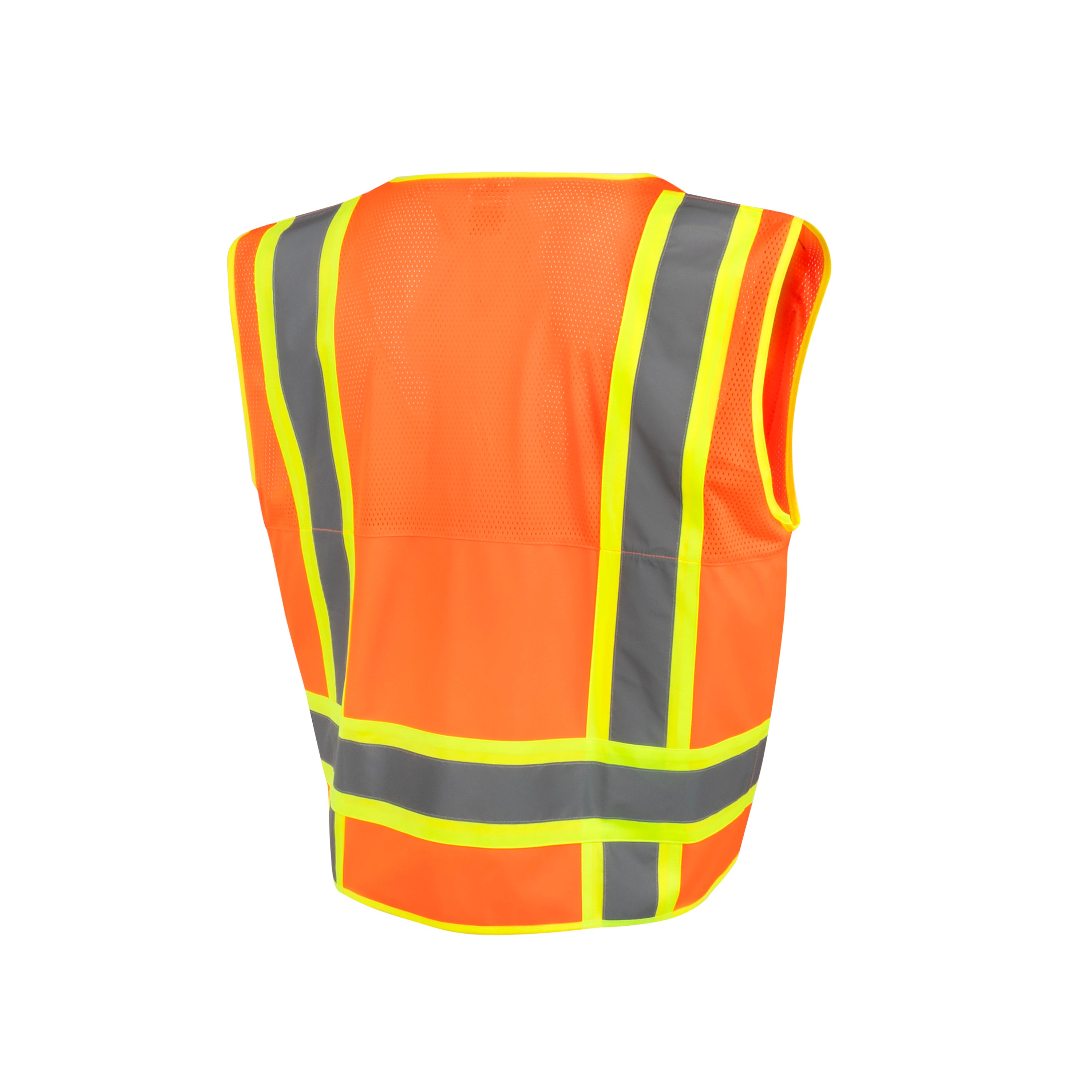 SV69-2 Two Tone Surveyor Type R Class 2 Mesh/Solid Safety Vest with Plan/Tablet Pocket