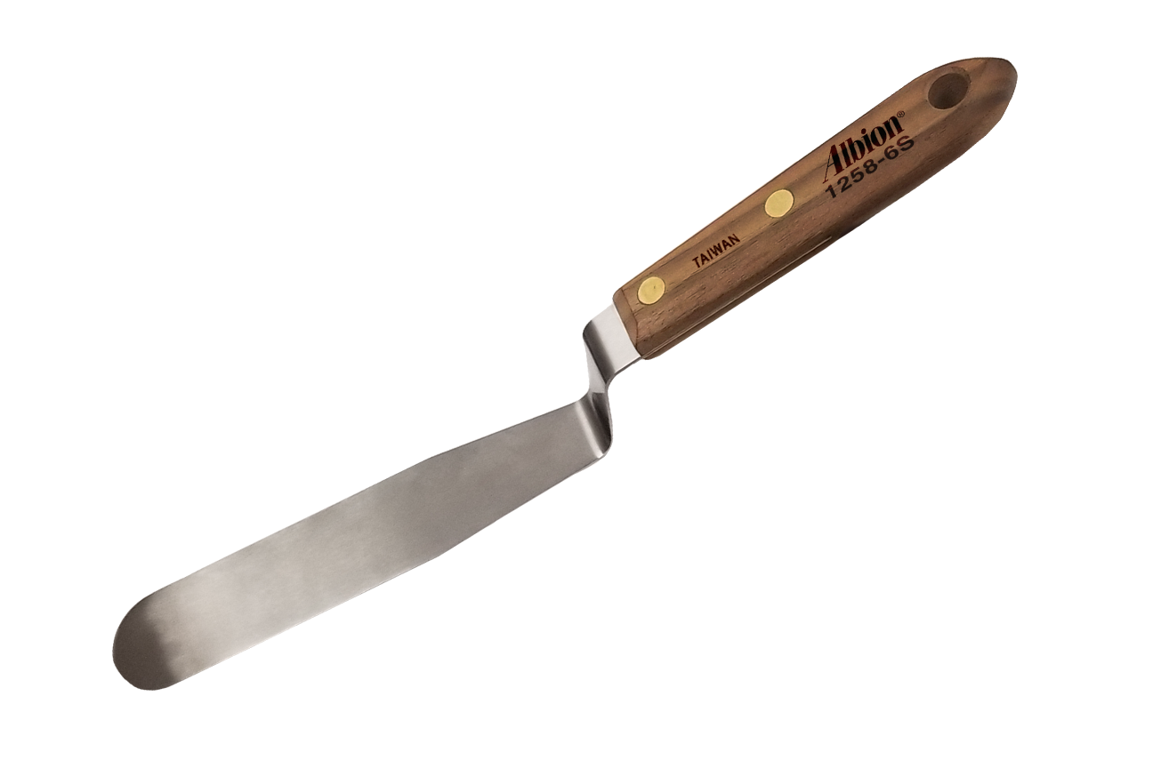 NEW! Offset Classic Caulk Tooling Spatula: 1" Wide x 6" Long Blade