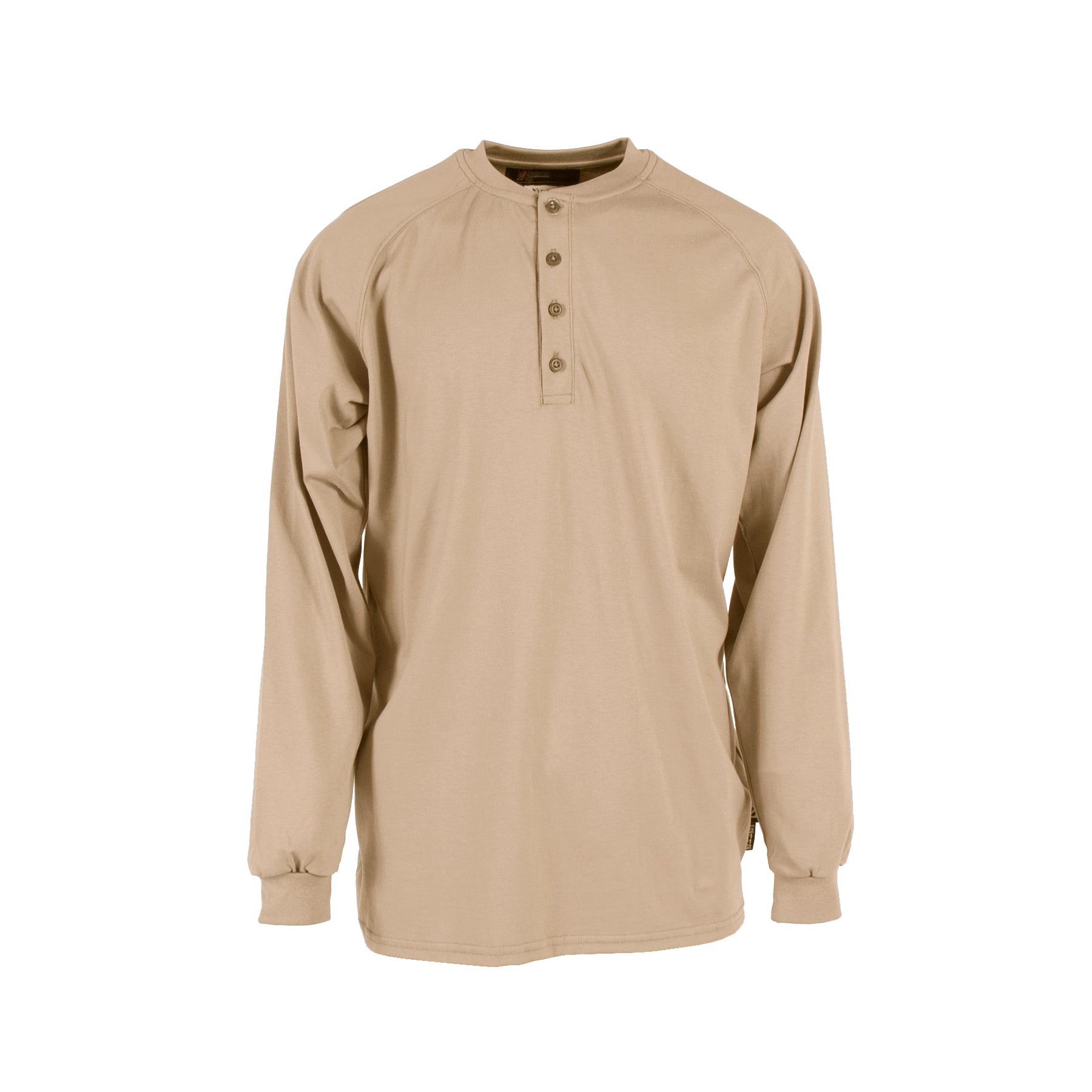 FR 6 oz. 100% Algodón CAT 2 Henley Caqui