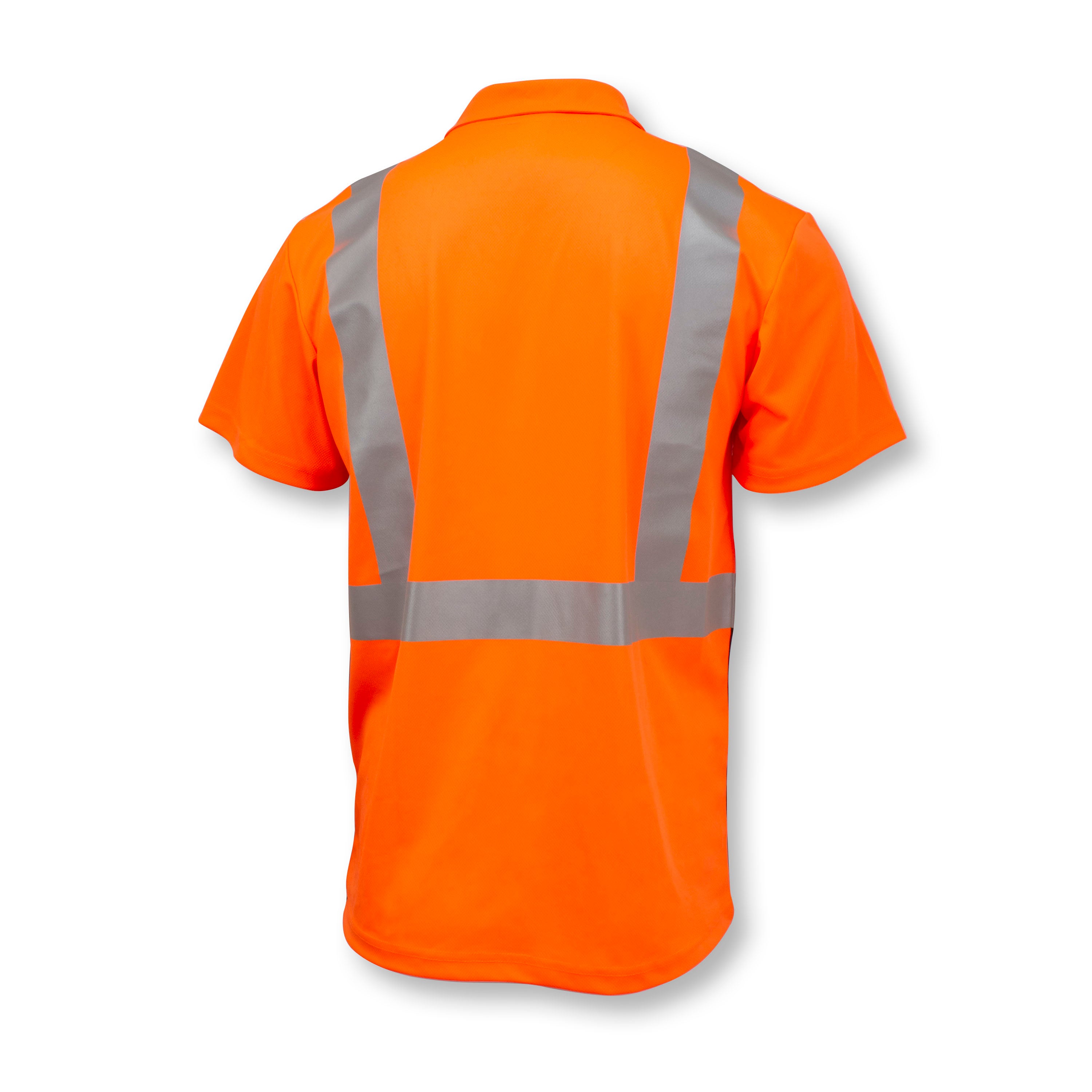 Polo de seguridad de manga corta con bloques de color de alta visibilidad ST12B Clase 2