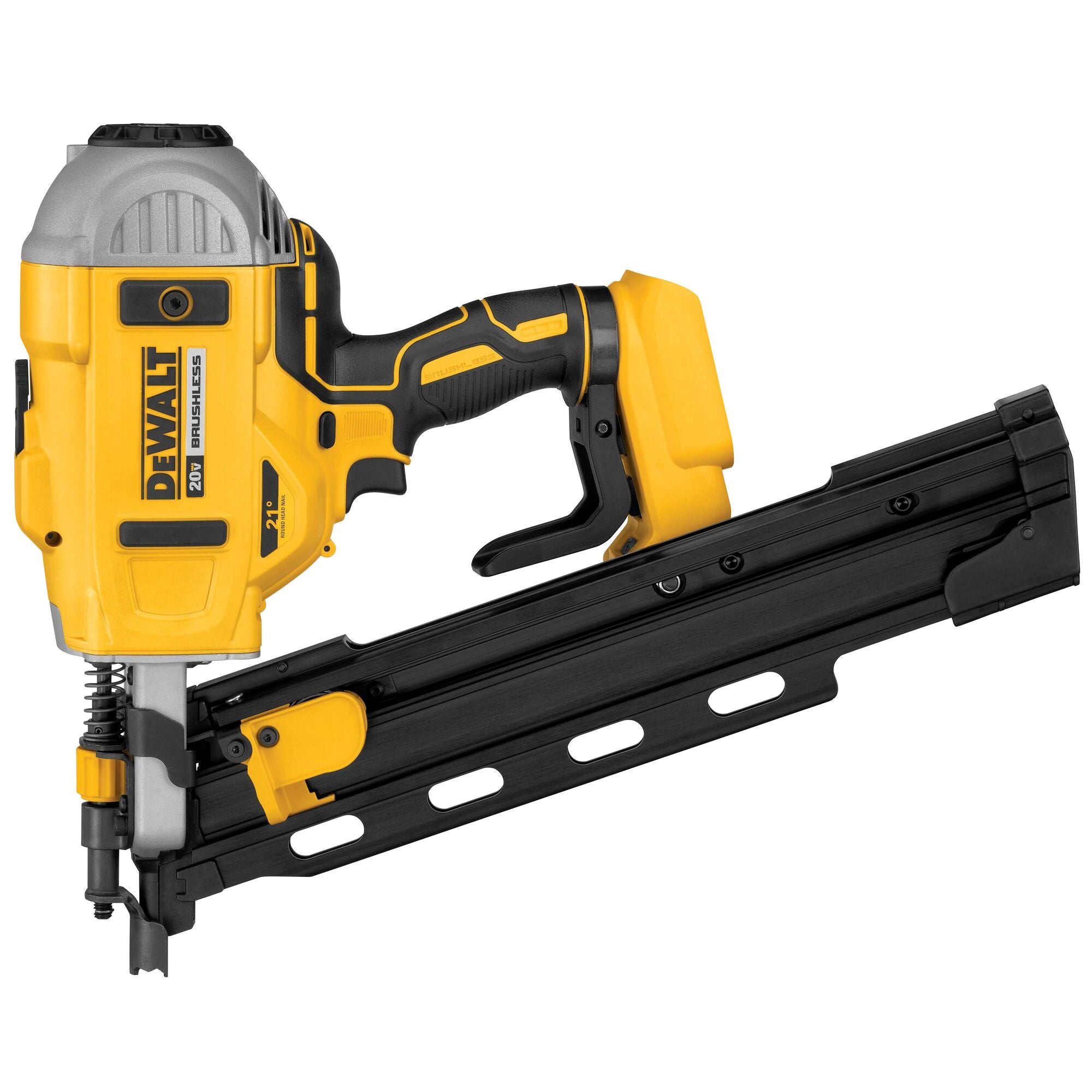 DeWALT 21º Angled Plastic Framing Nailer, 20 Volt Battery, 2" - 3-1/2"