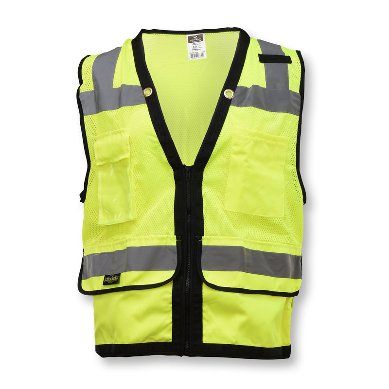 Radians SV59Z-2ZGD Class 2 Heavy-Duty Green Surveyor Safety Vest + Large Back Pocket