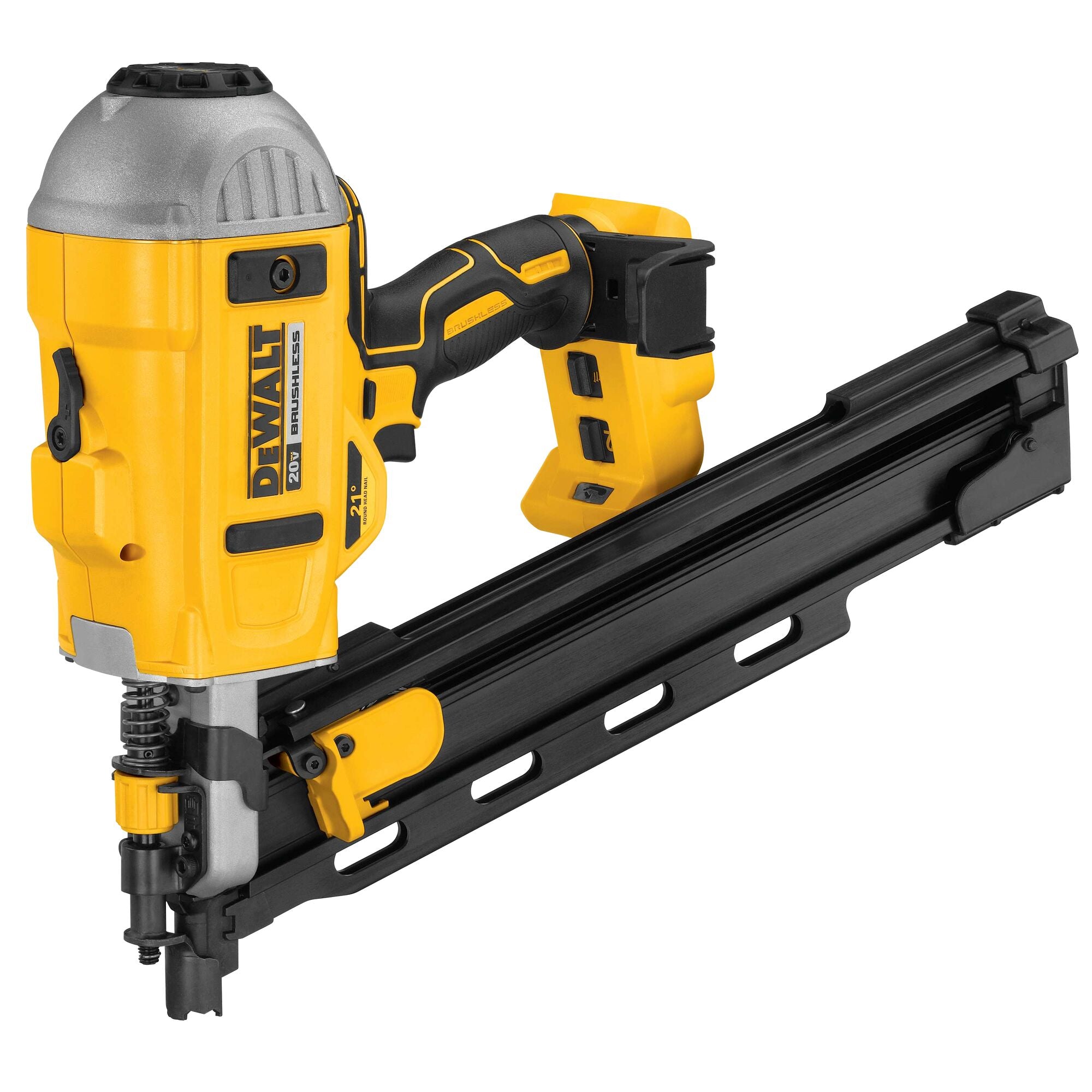 DeWALT 21º Angled Plastic Framing Nailer, 20 Volt Battery, 2" - 3-1/2"