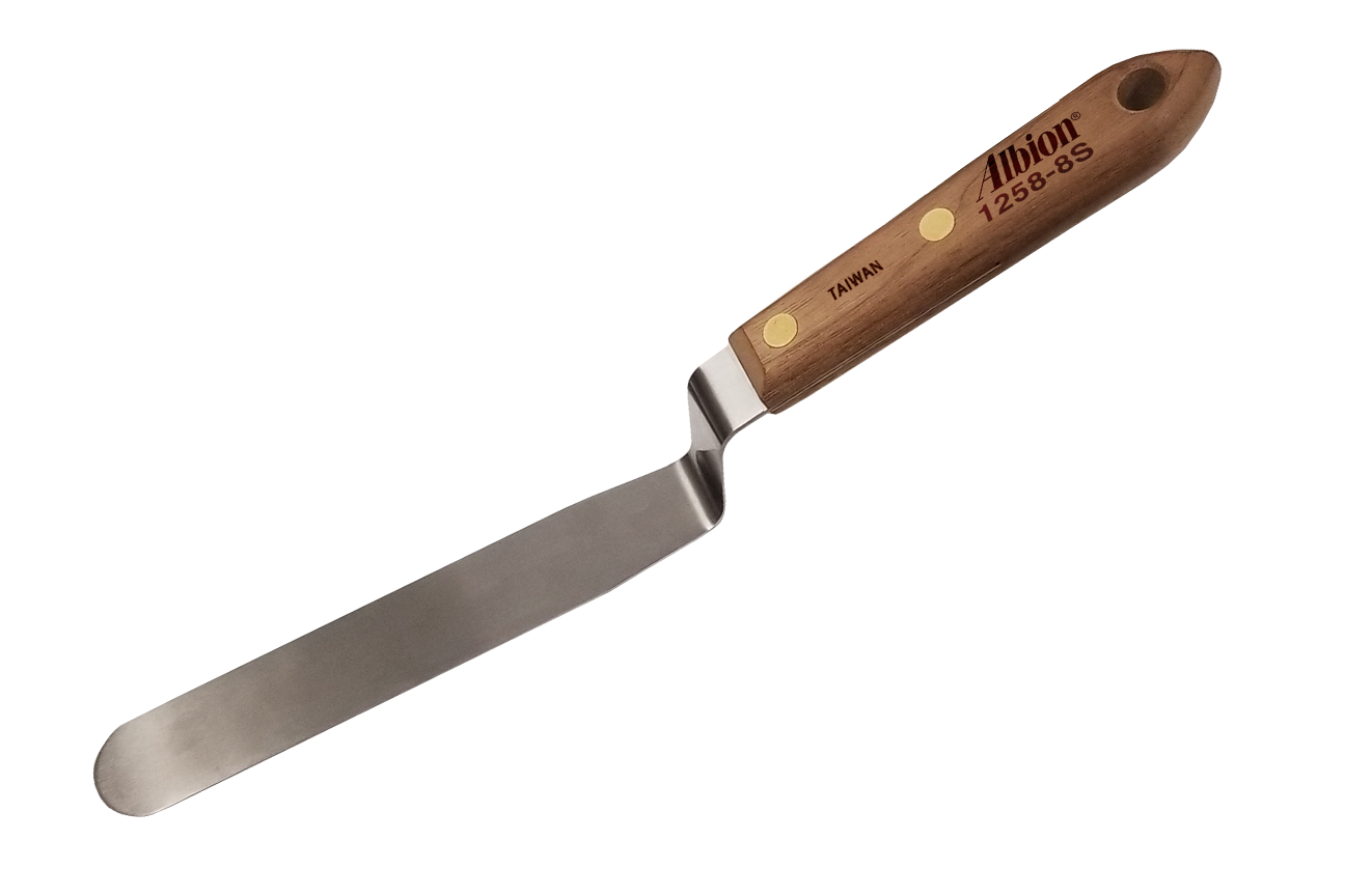NEW! Offset Classic Caulk Tooling Spatula: 1-1/4" Wide x 6" Long Blade