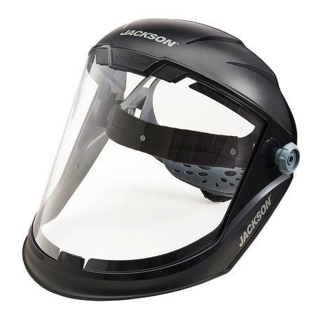 Jackson Safety MAXVIEW™ Series Premium Face Shields with Slotted Hard Hat Adaptor, AF/Clear, 9 in H x 13-1/4 in L