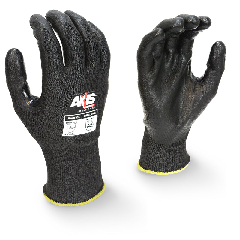 RWG535 HPPE Cut Level A5 Touchscreen Reinforced Thumb Crotch Work Glove (Pack of 12)