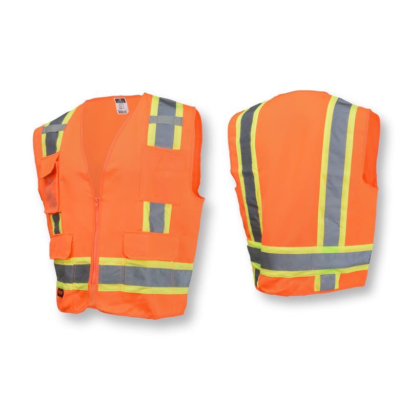 Radians SV62 Type R Class 2 Heavy-Duty Solid Twill Surveyor Safety Vest