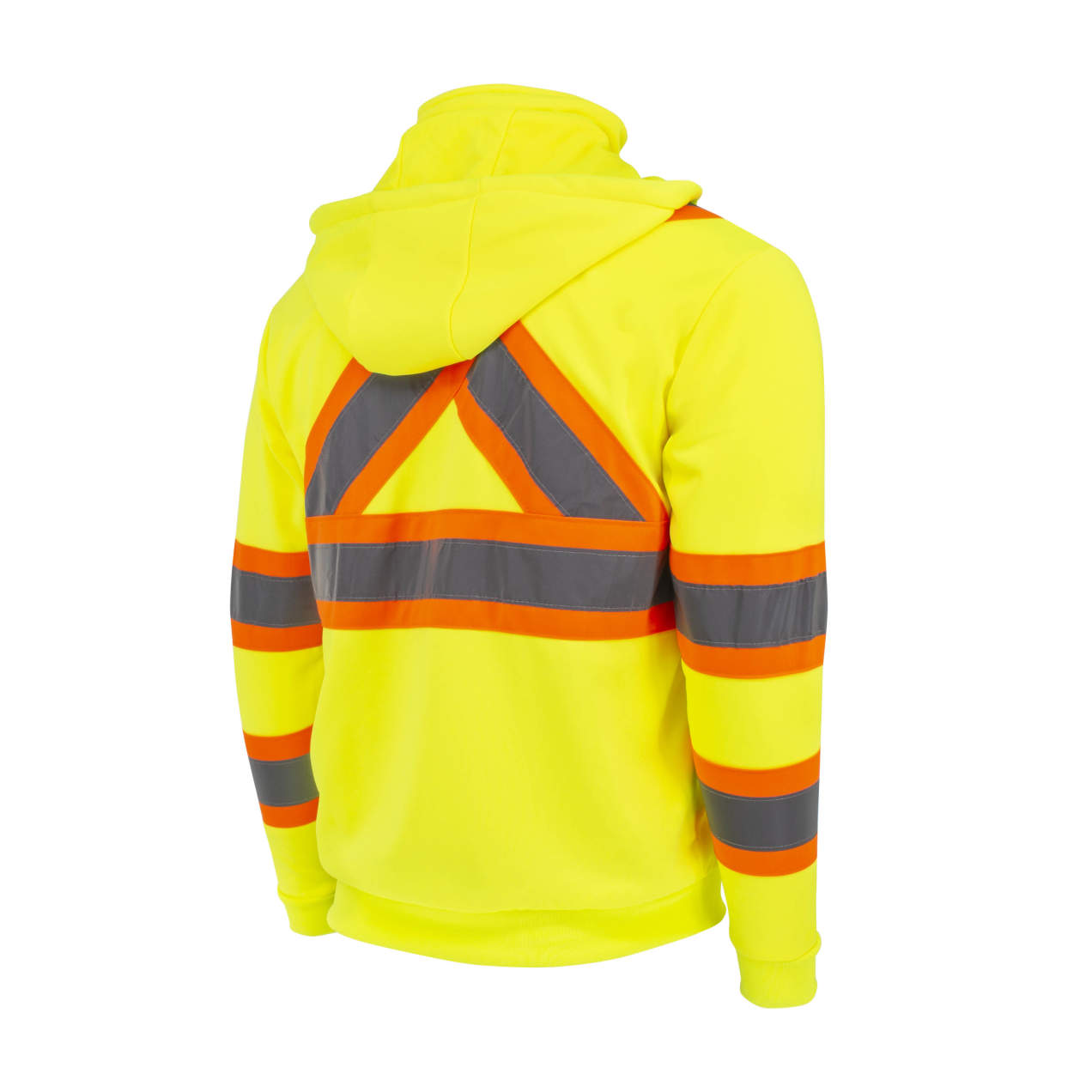 Radians SW01X-2 High Neck Zip Front X-Back Hooded Sweatshirt