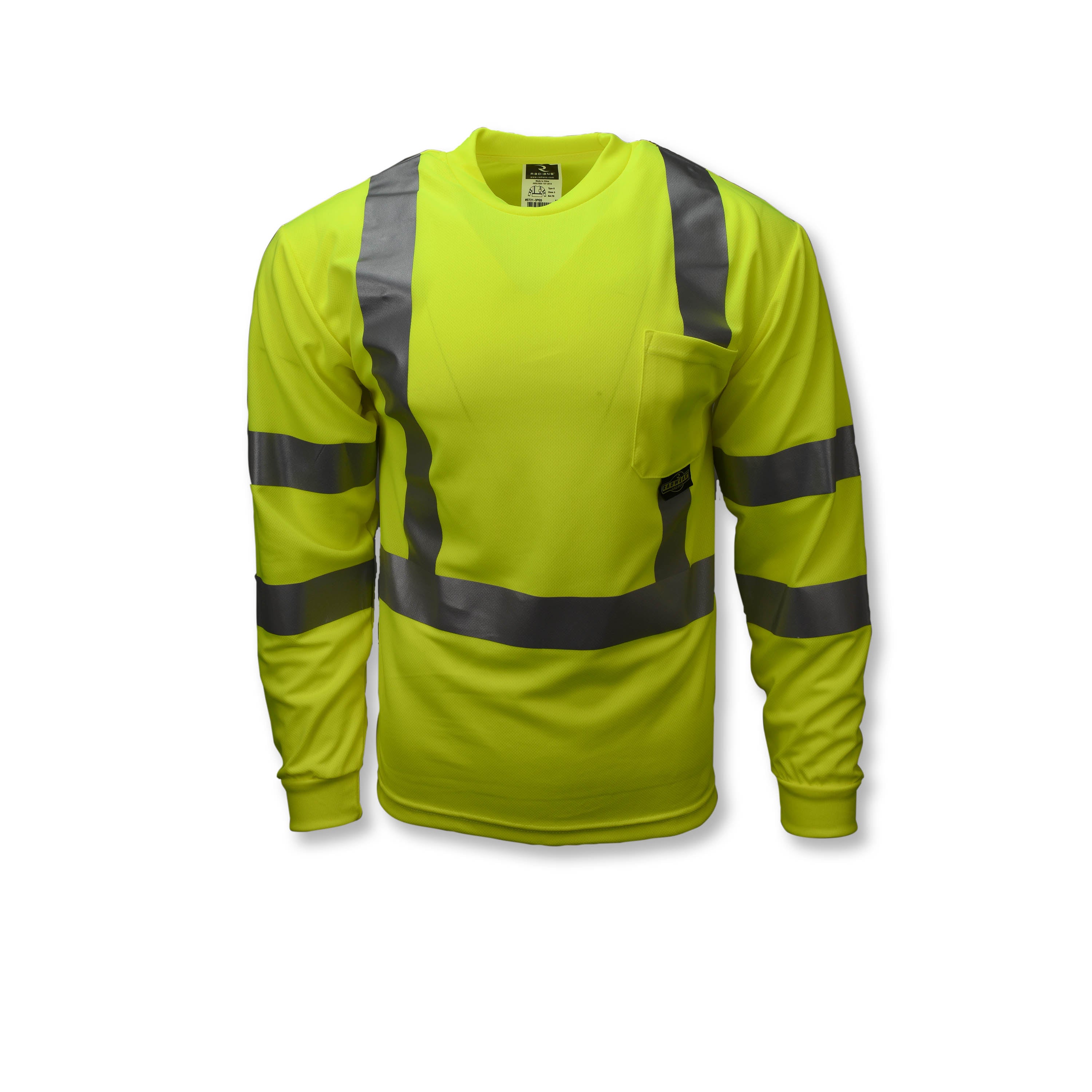 Camiseta de seguridad de manga larga Clase 3 que absorbe la humedad ST21-3