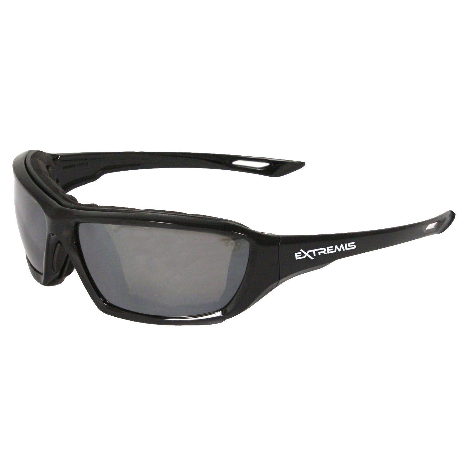 Gafas de seguridad Extremis® - Montura negra - Lentes antivaho de espejo plateado