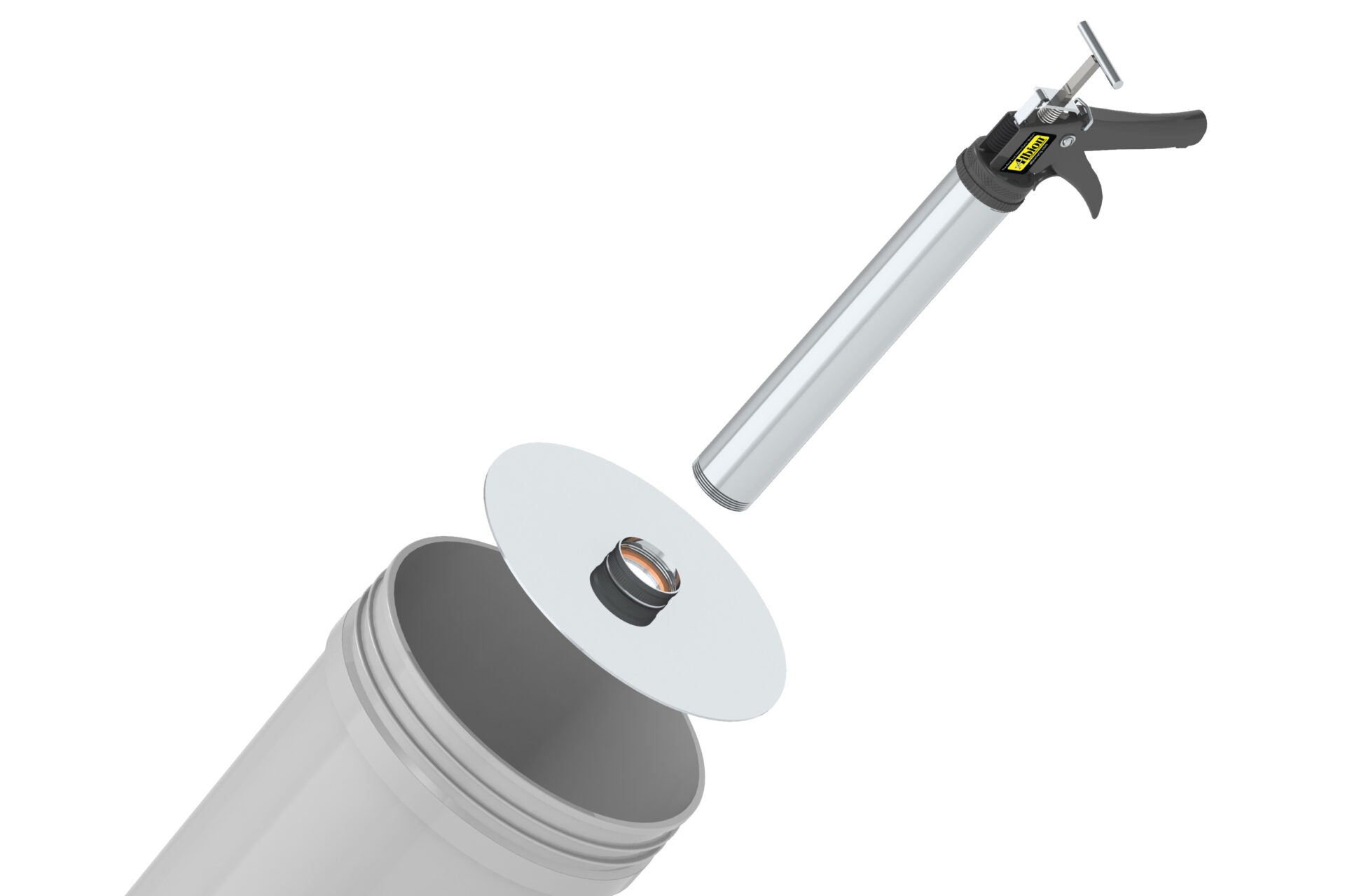 Threaded Follow Plate for 10 7/8" Diameter Straight Pail