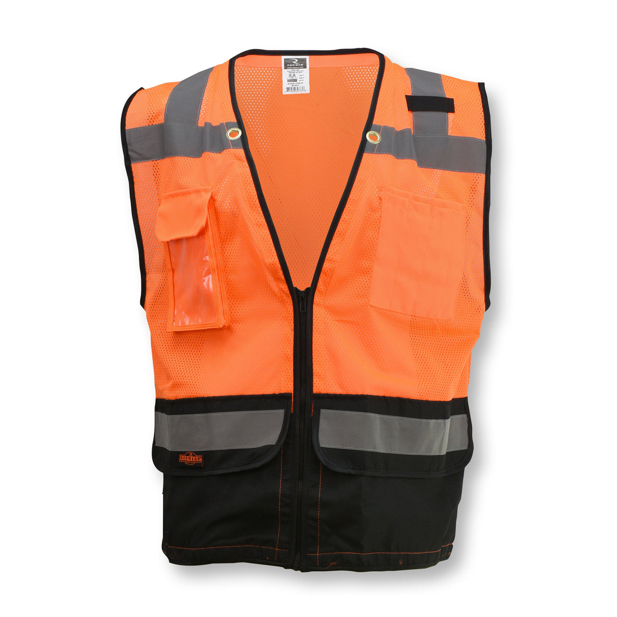 SV59B Chaleco de seguridad para topógrafo de servicio pesado tipo R Clase 2 con cremallera