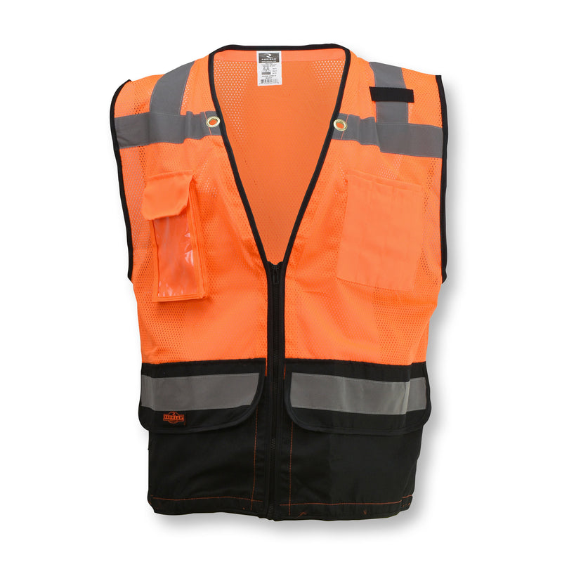 SV59B Type R Class 2 Heavy Duty Surveyor Safety Vest with Zipper