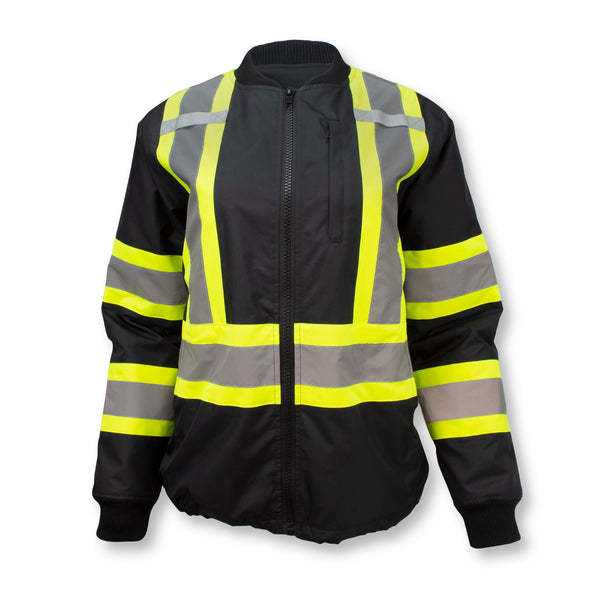 SJ910B-1ZGW Chaqueta bomber de alta visibilidad Clase 1 para mujer