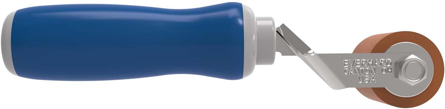 Everhard Convertible Seam Roller | 1-3/4"X 1-7/16" Single Angle Offset Silicone Roller | Ergonomic Right Handed Handle