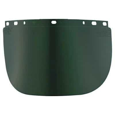 High Performance Face Shield Window, Dark Green, Wide View, 16-1/2"x8"