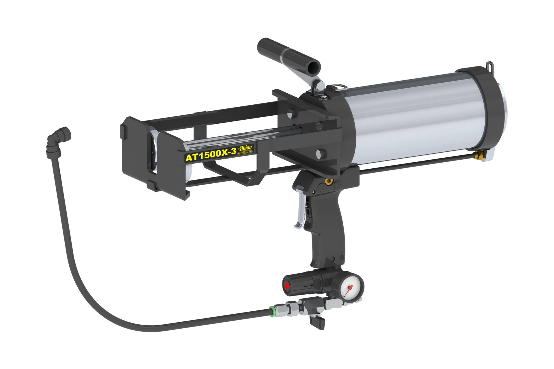 1500 Series AT Line Air-Powered Multi-Component Spray Cartridge Gun (1:1, Standard Configuration)