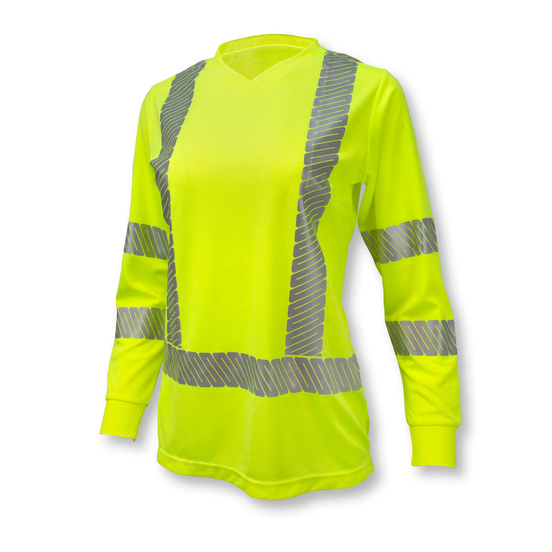 Womens Long Sleeve Safety T-Shirt Class 3 Moisture Wicking ST21W-3