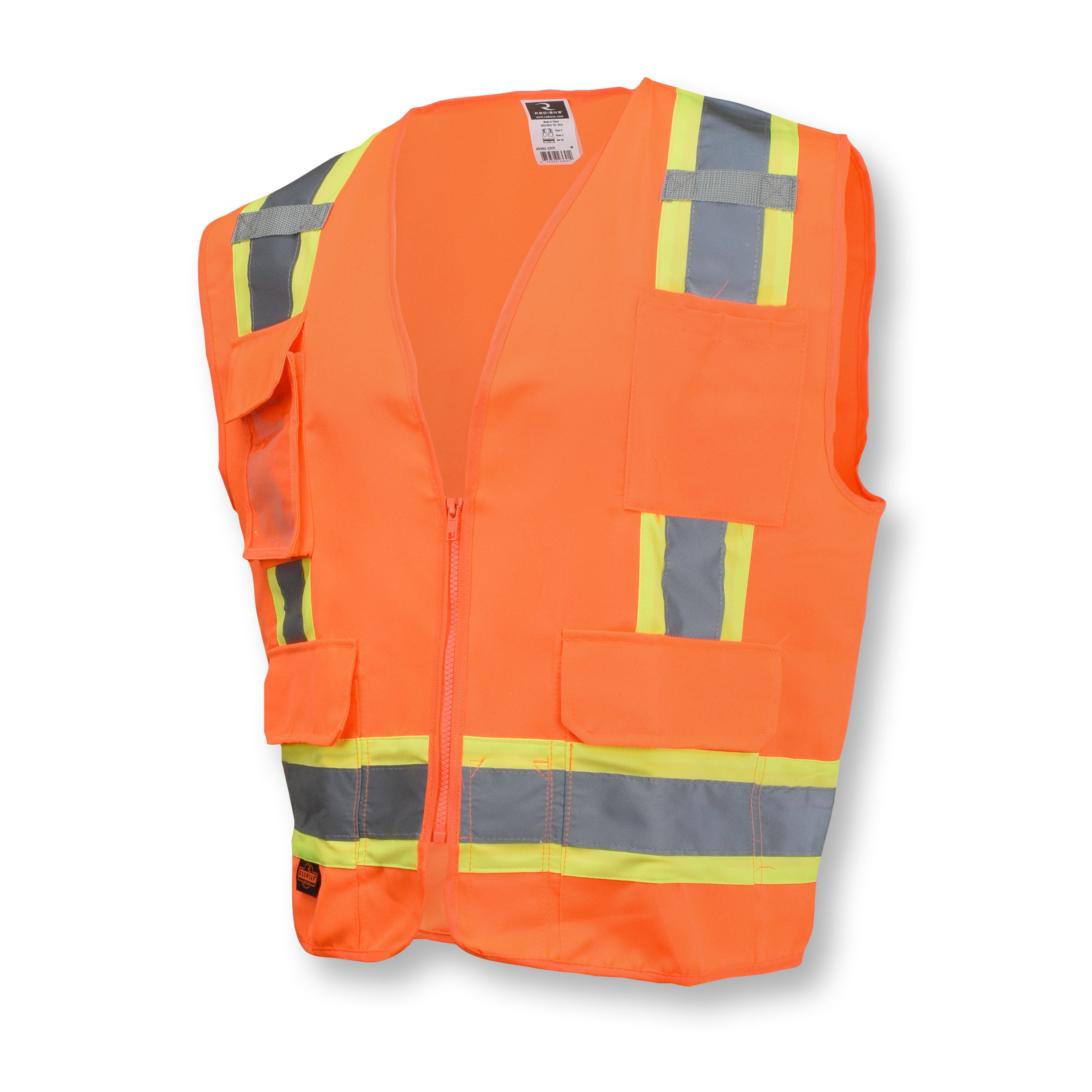 Radians SV62 Type R Class 2 Heavy-Duty Solid Twill Surveyor Safety Vest