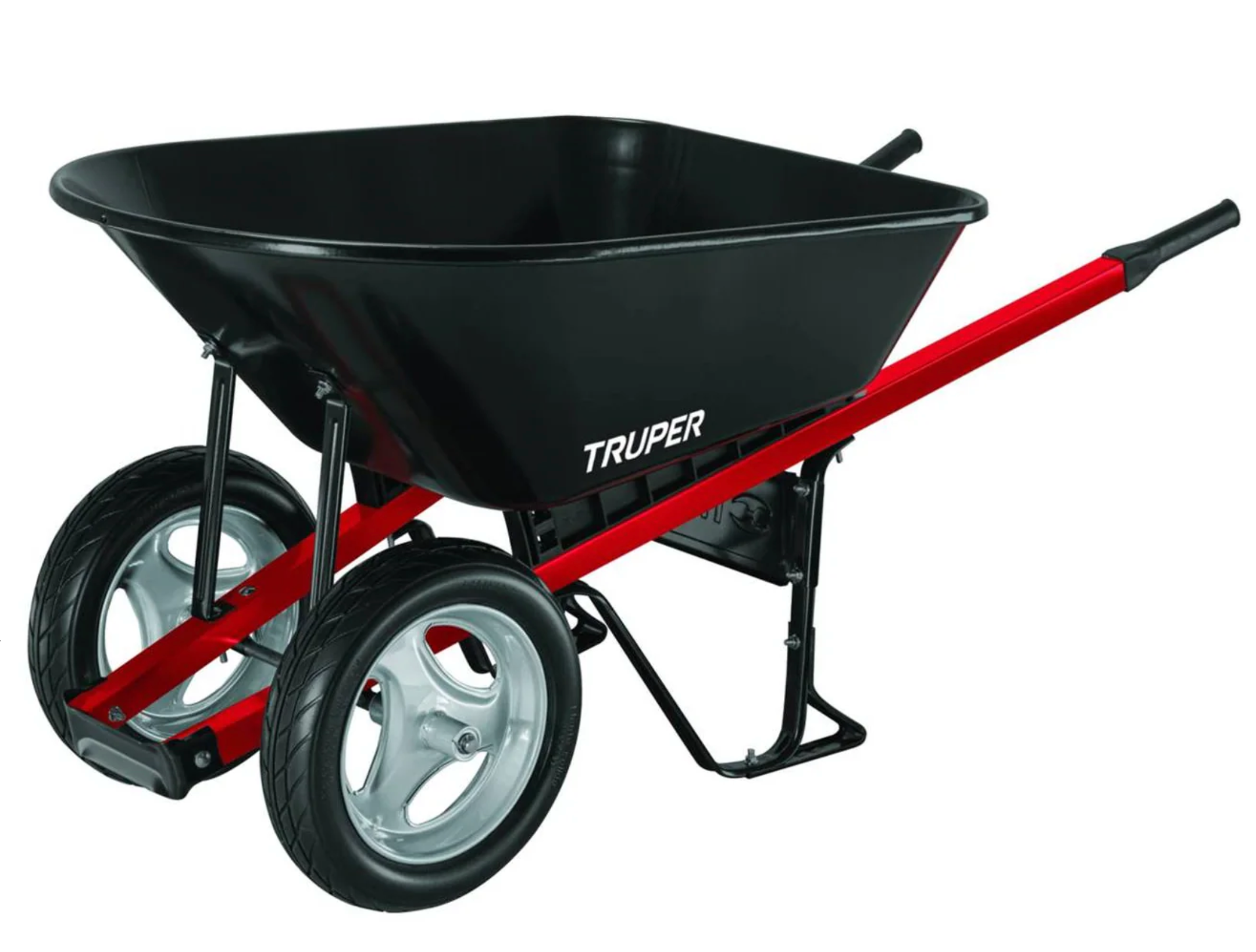 Steel Tray Wheelbarrow 7 Cubic Feet 16" Flat Free Tires Tru PRO
