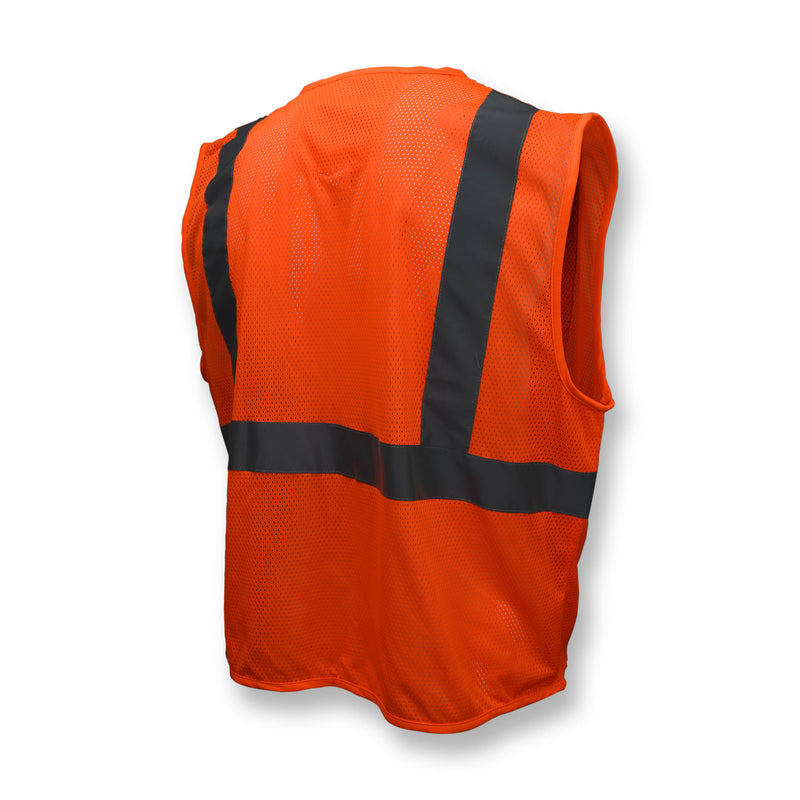 SV25 Economy Class 2 Self-Extinguishing Mesh Safety Vest with Zipper