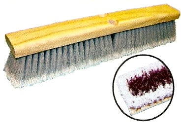 Broom Gray Flagged 24" Synthetic Boarder with Stiff Maroon Center w/o Handle or Brace