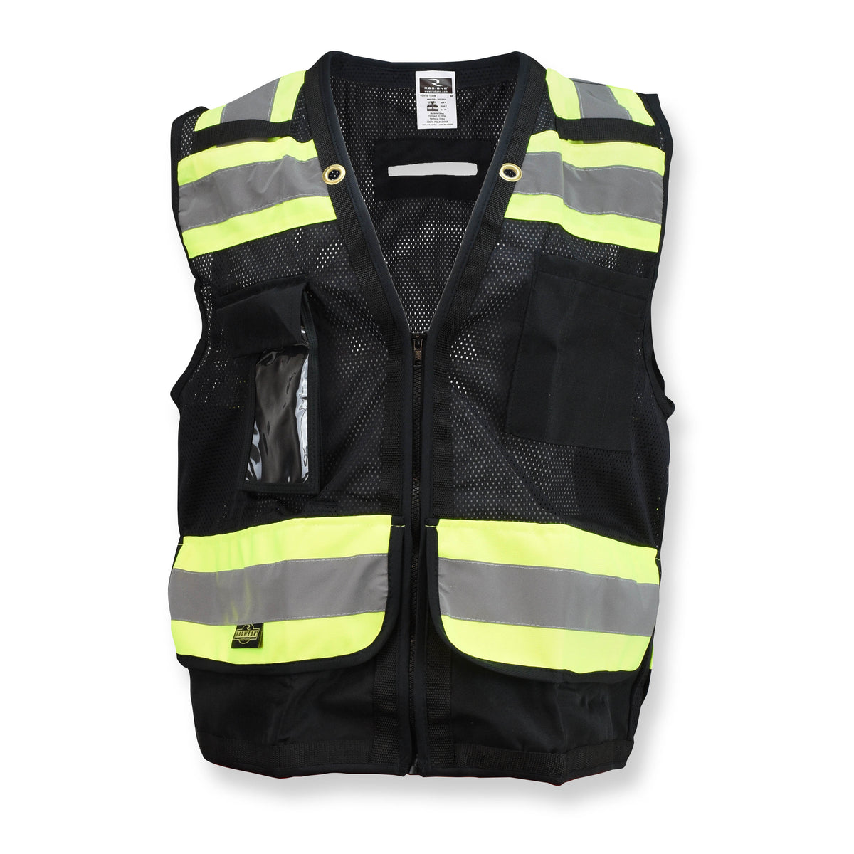 SV59-1 Chaleco de seguridad para topógrafo de servicio pesado tipo O Clase 1 con cremallera