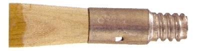 Hard Wood Mop Handle - Metal Threaded 1-1/8"X60"