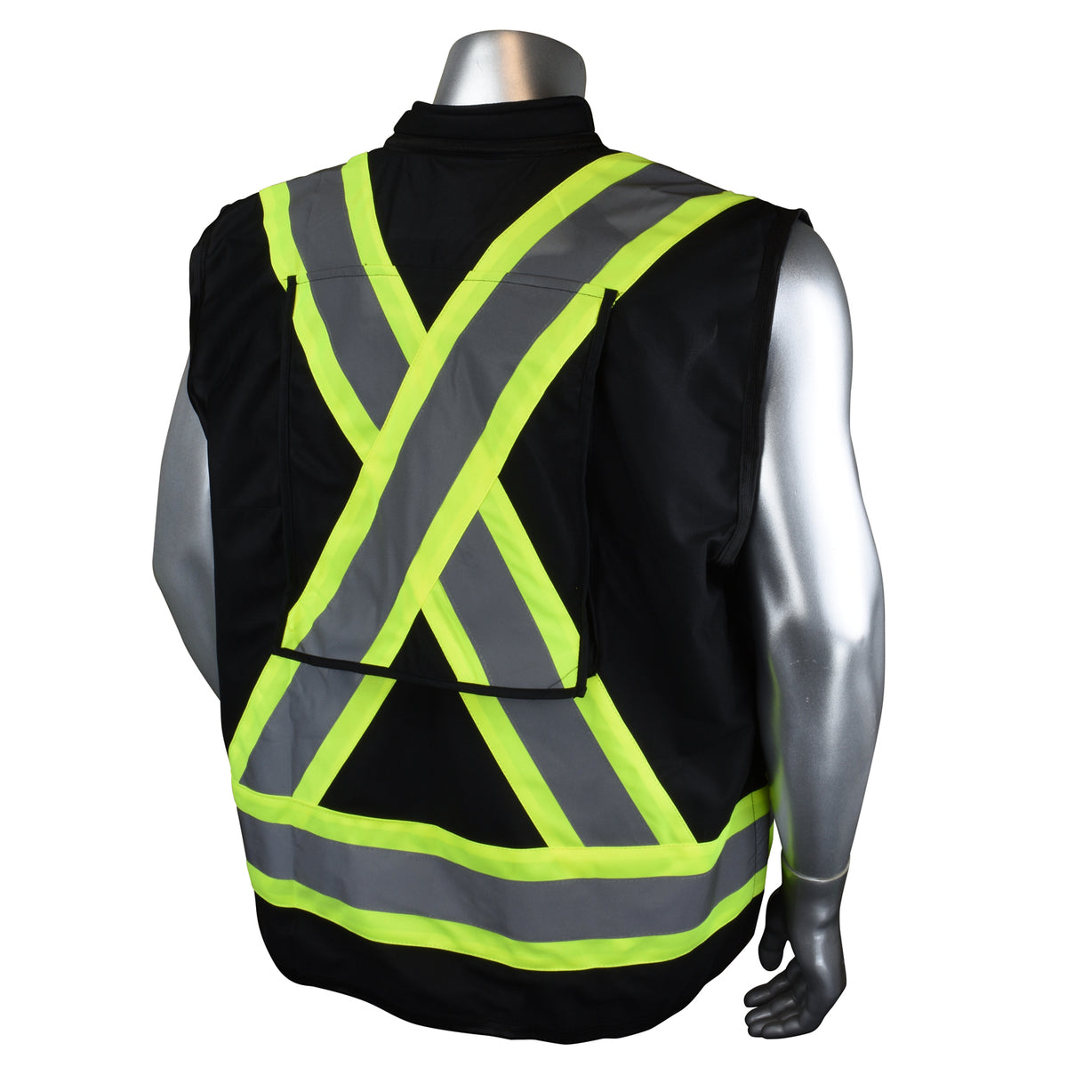 SV030X-1 Chaleco Cruiser resistente de 10 bolsillos con bolsa trasera X-Back