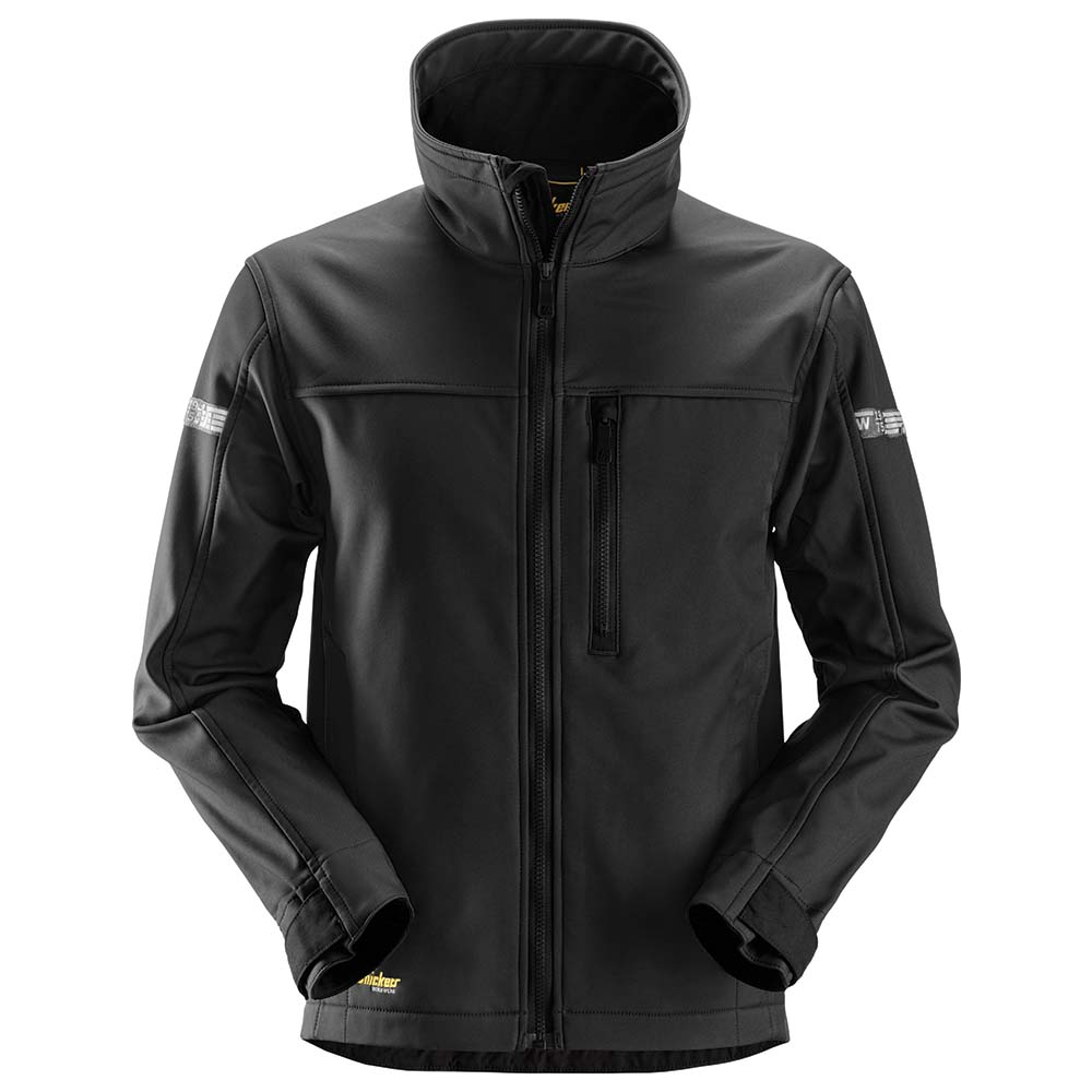 Snickers U1200 AllroundWork Softshell Jacket (Black/Black) - WRYKER Construction Supply