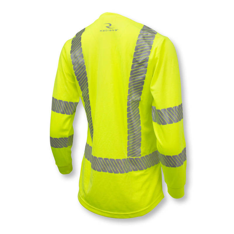 Womens Long Sleeve Safety T-Shirt Class 3 Moisture Wicking ST21W-3