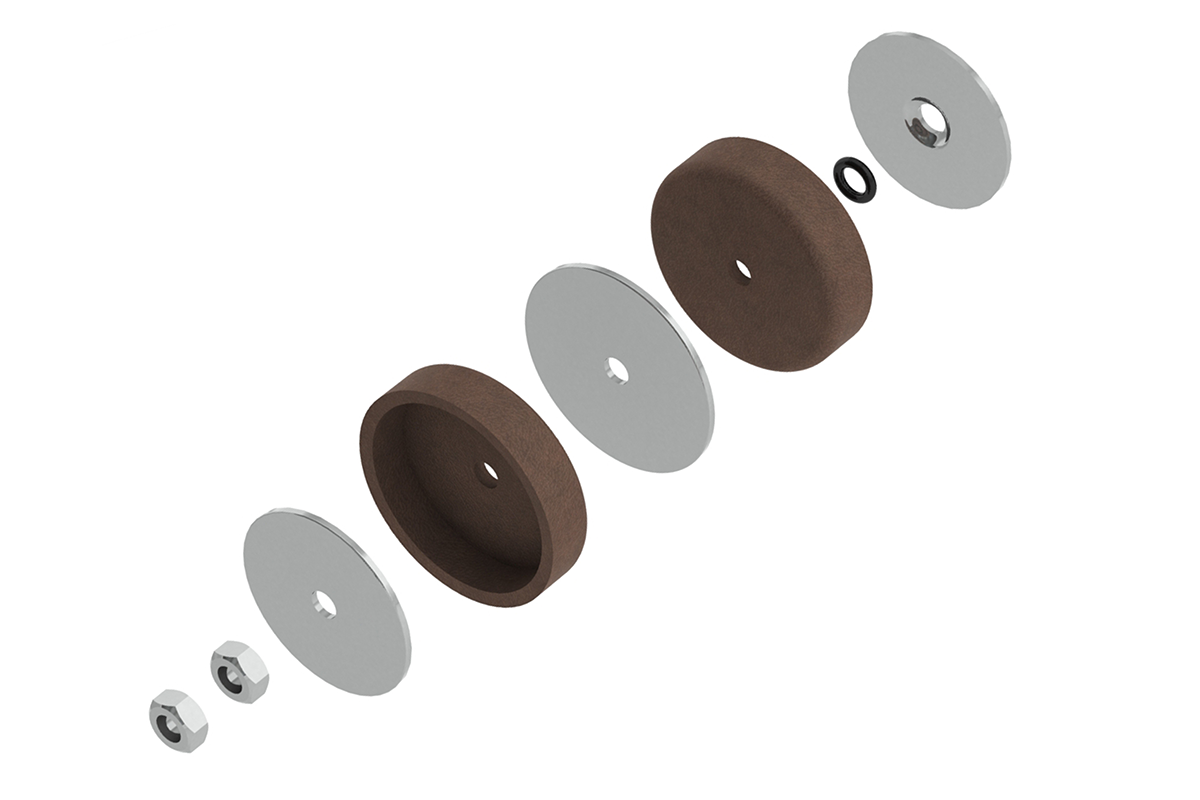 2" Diameter Air-Powered Drive Piston Replacement Kit, Bulk Style, Leather