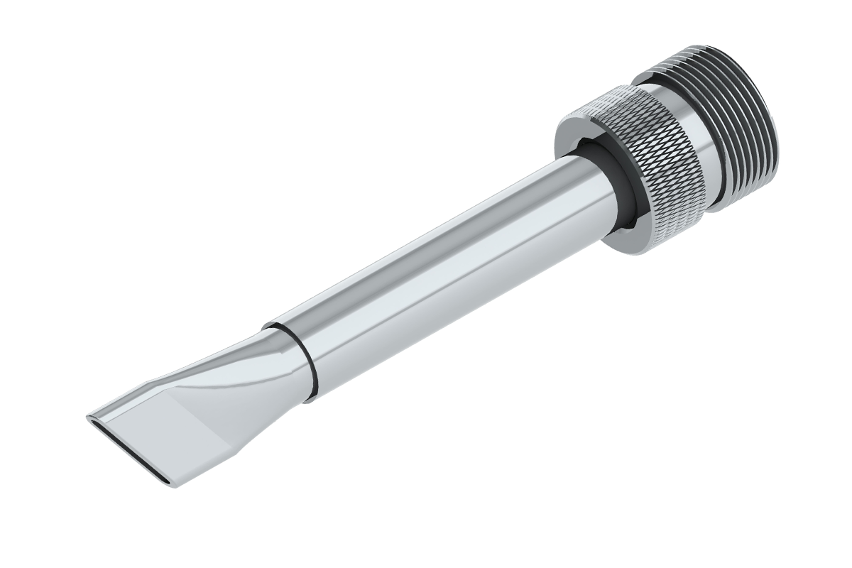 Bevel End Metal Slot Nozzle, 3/64" x 7/16" Bead