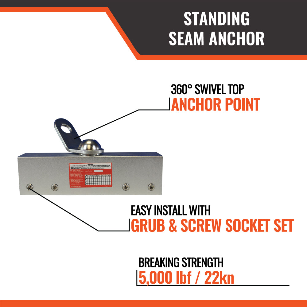 Malta A6317 Standing Seam Roof Clamp with 360 Degree Anchor