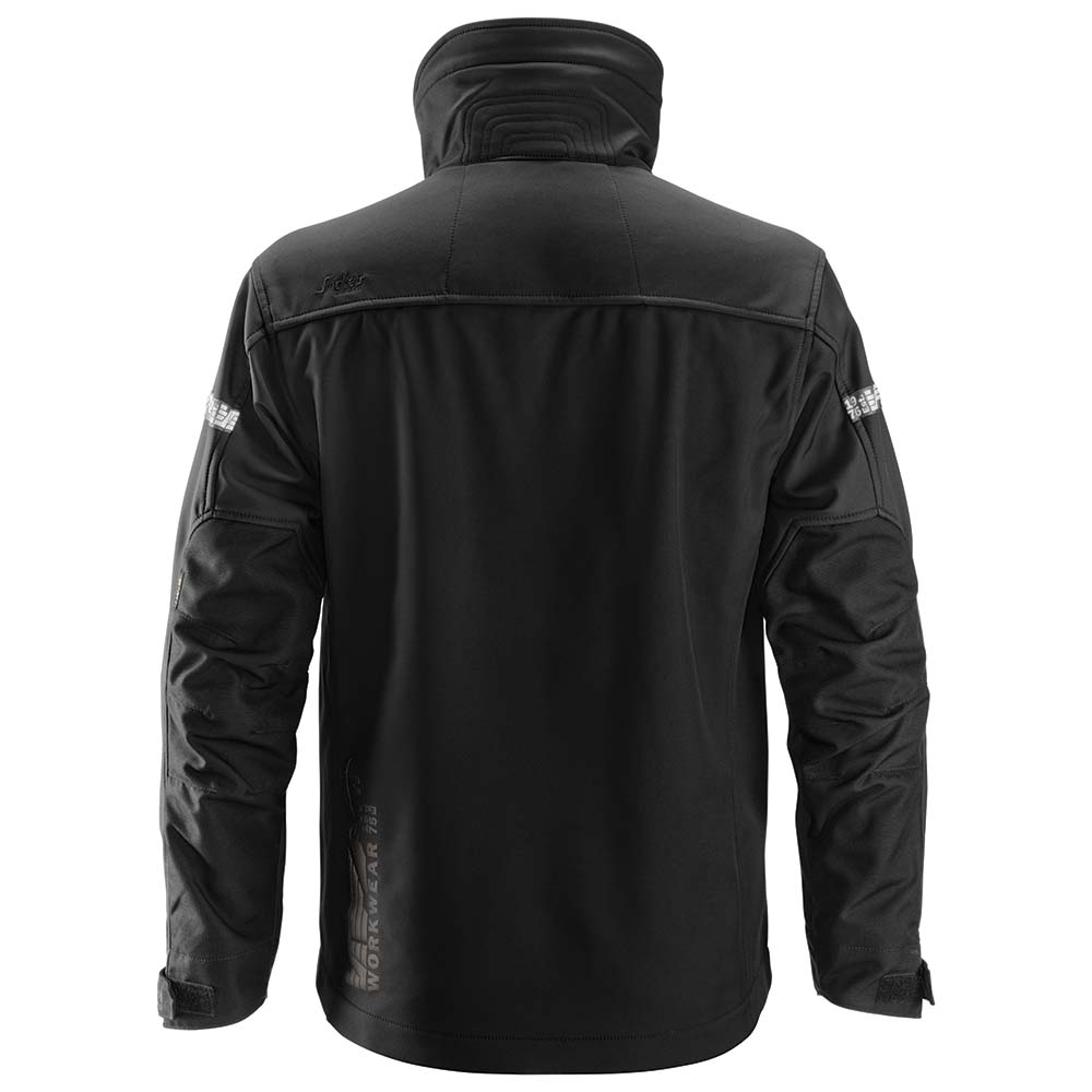 Snickers U1200 AllroundWork Softshell Jacket (Black/Black) - WRYKER Construction Supply