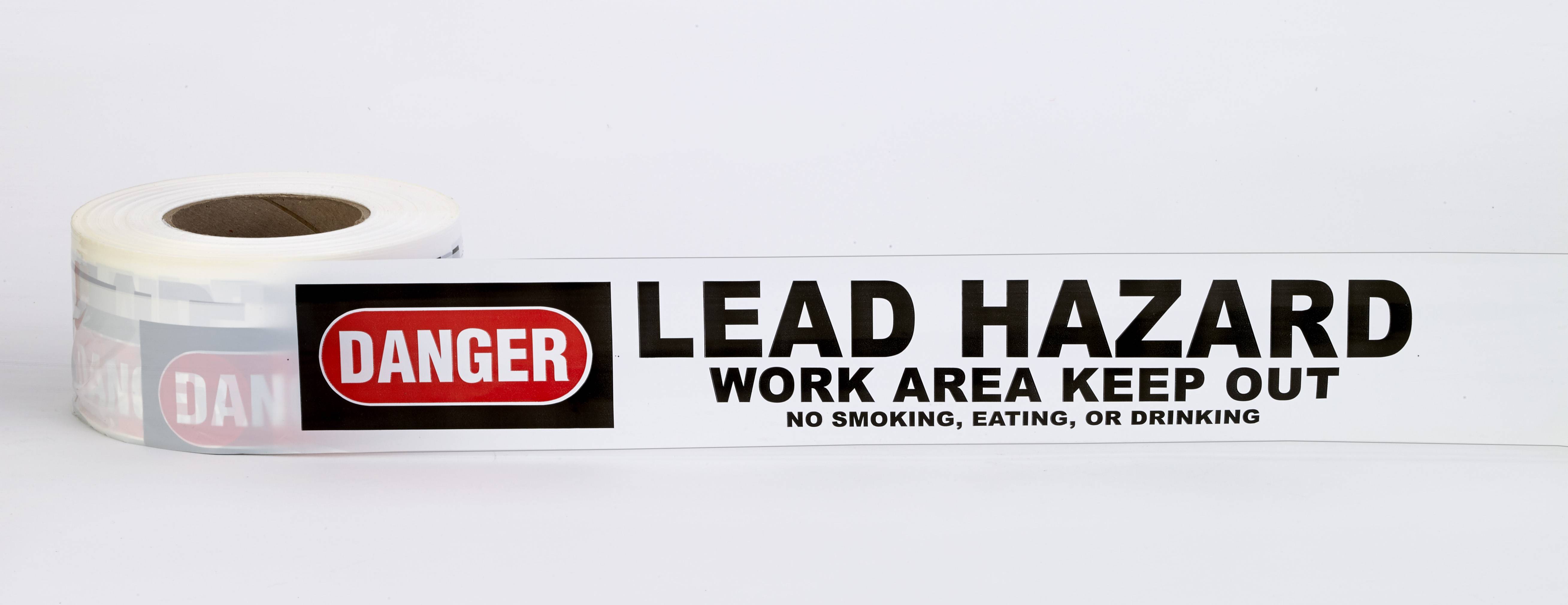 Danger Lead Hazard" 3" x 1000' 3 Color