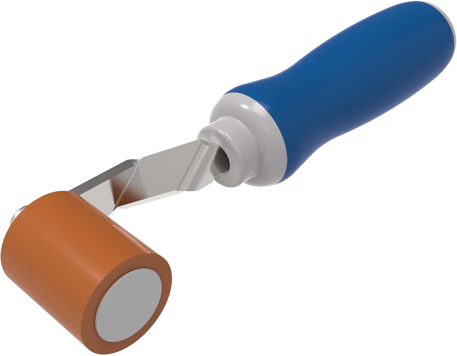 Everhard Convertible Seam Roller | 1-3/4"X 1-7/16" Single Angle Offset Silicone Roller | Ergonomic Right Handed Handle