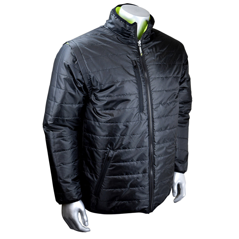 SJ510X-3 Quilted Reversible Jacket with Zip-Off Sleeves X-Back