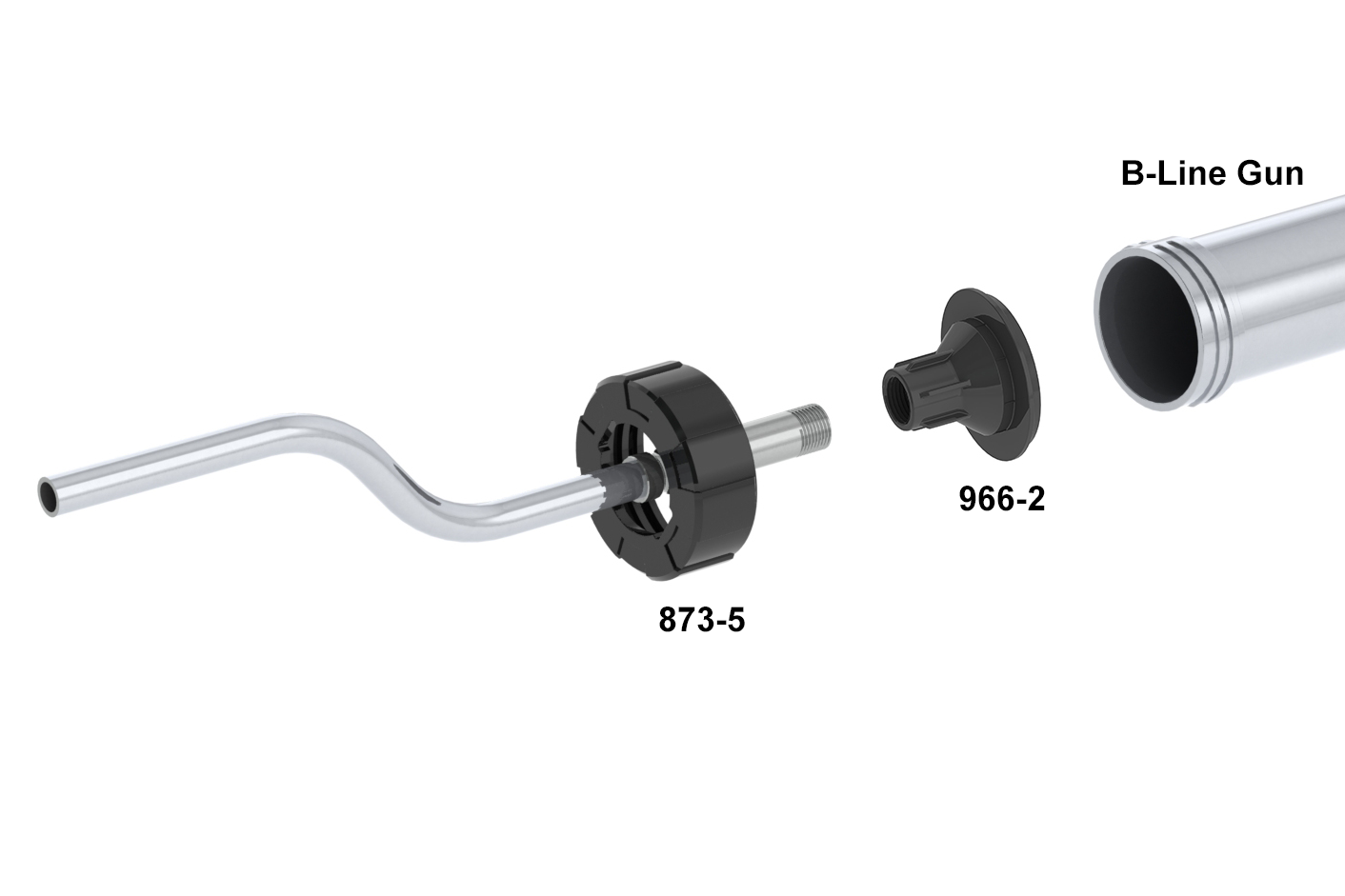 24" Bendable Aluminum Nozzle 3/8" ID Threaded Base
