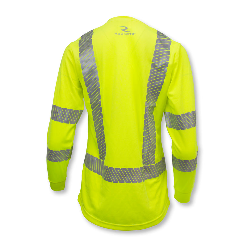 Womens Long Sleeve Safety T-Shirt Class 3 Moisture Wicking ST21W-3