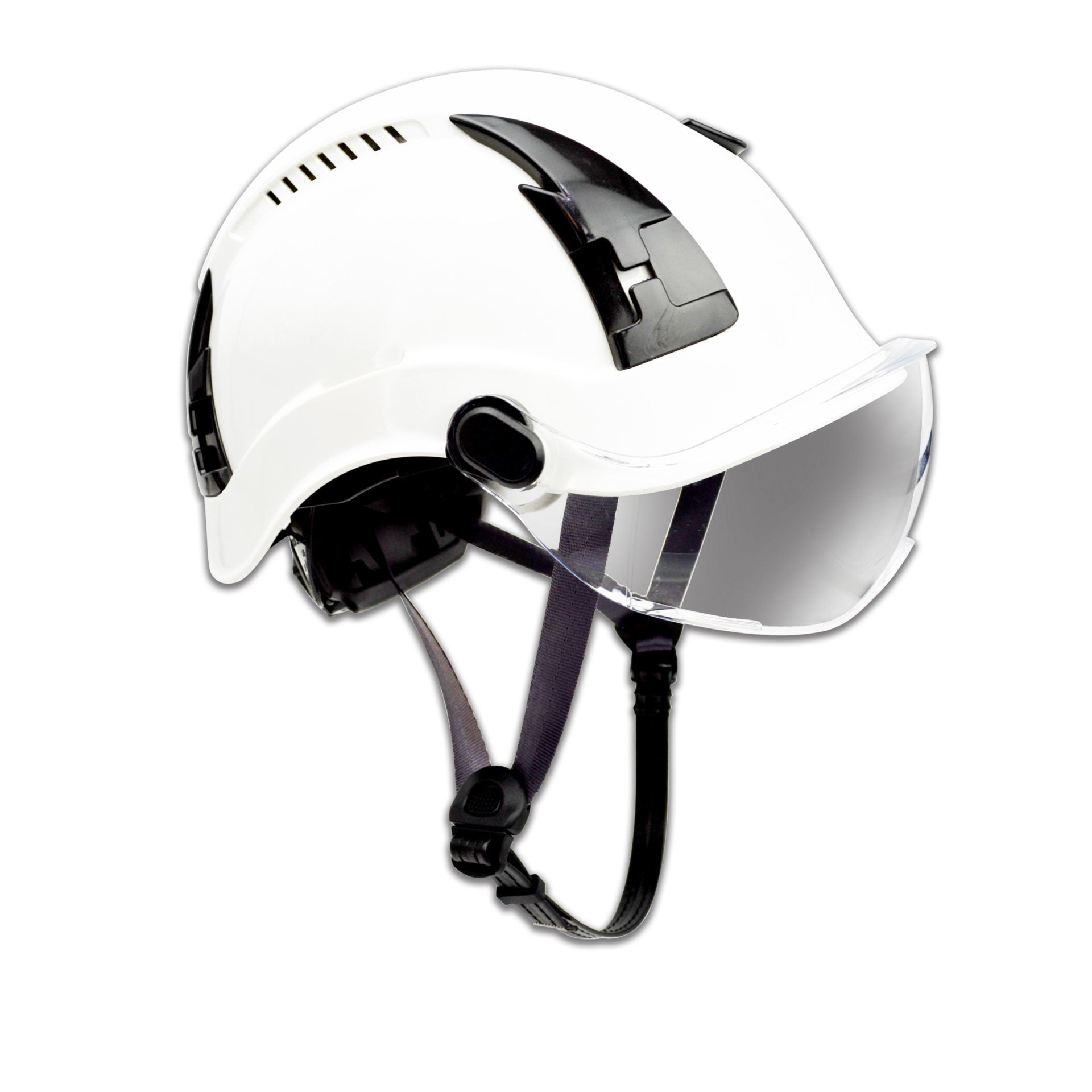 Malta HTW2001: Type 2 White Safety Helmet w/ Clear Visor