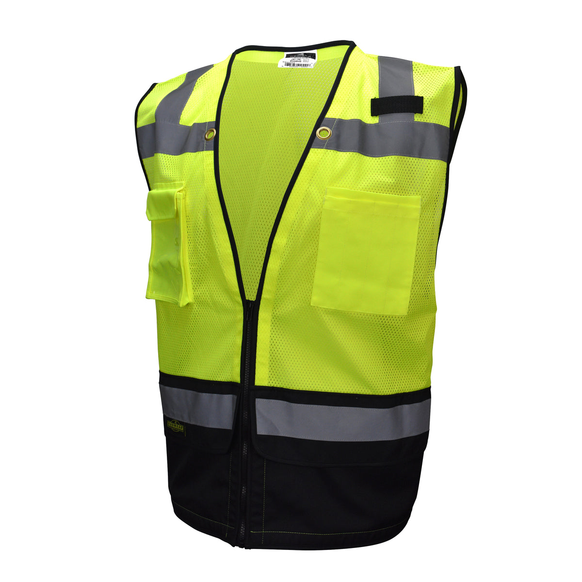 SV59B Chaleco de seguridad para topógrafo de servicio pesado tipo R Clase 2 con cremallera