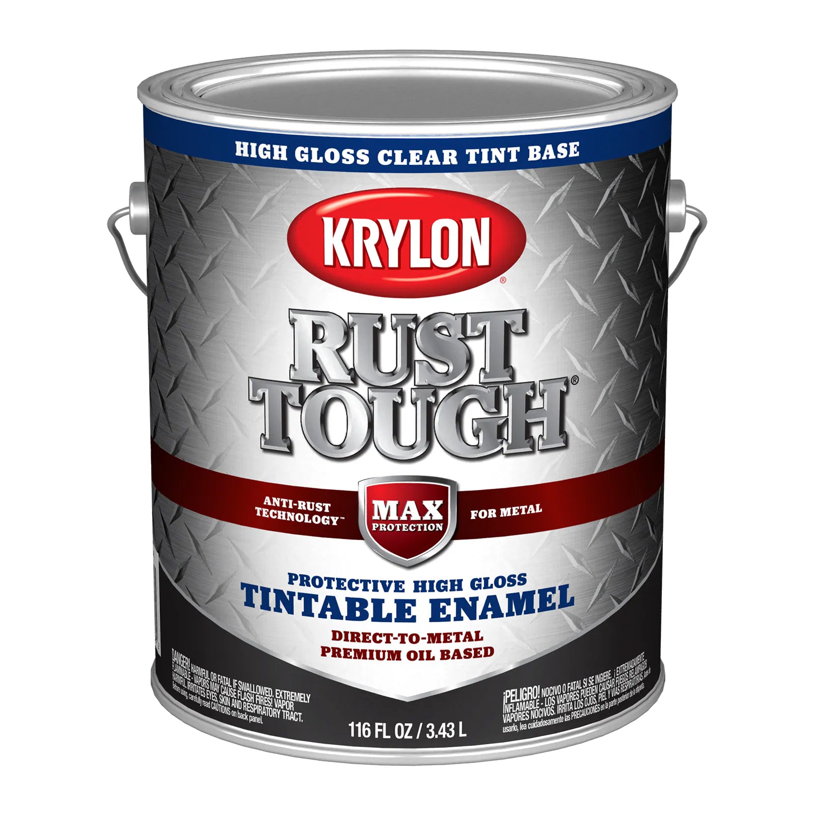 Krylon K09730008 Industrial Rust Tough Gloss Black 1-Gallon Pail