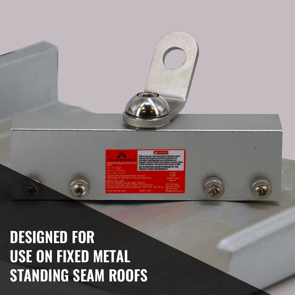 Malta A6317 Standing Seam Roof Clamp with 360 Degree Anchor