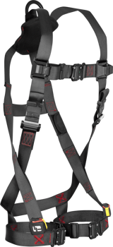 FallTech 8141 FT-Iron 1D Standard Non-Belted Full Body Harness, Quick Connect Buckle Leg Adjustment